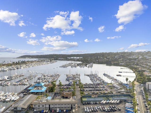 The yacht basin and the bay beyond